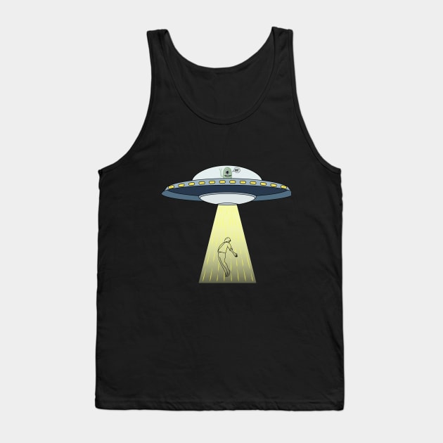 Alien Abduction UFO Tank Top by MFD-Art